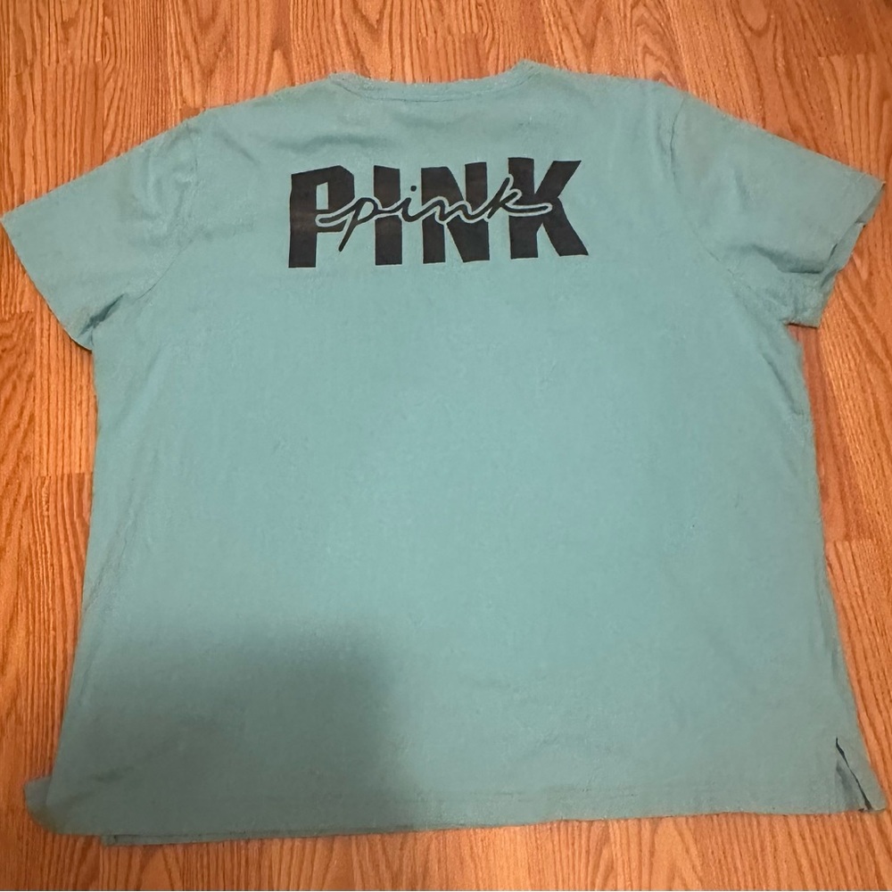 Victoria’s Secret Pink Light Blue Campus Pocket Tee XXL